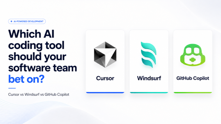 Comparison of AI code editor options for software teams in 2026: Cursor, Windsurf, and GitHub Copilot side by side